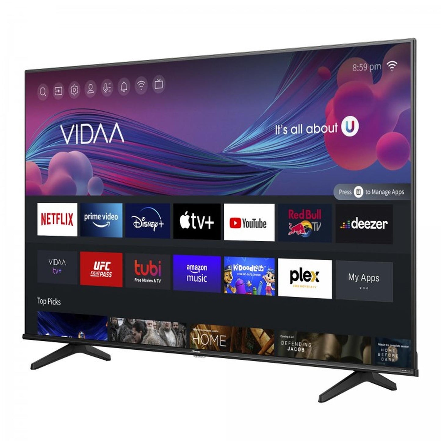 Hisense Smart TV LED A6KV 43", 4K Ultra HD, Negro