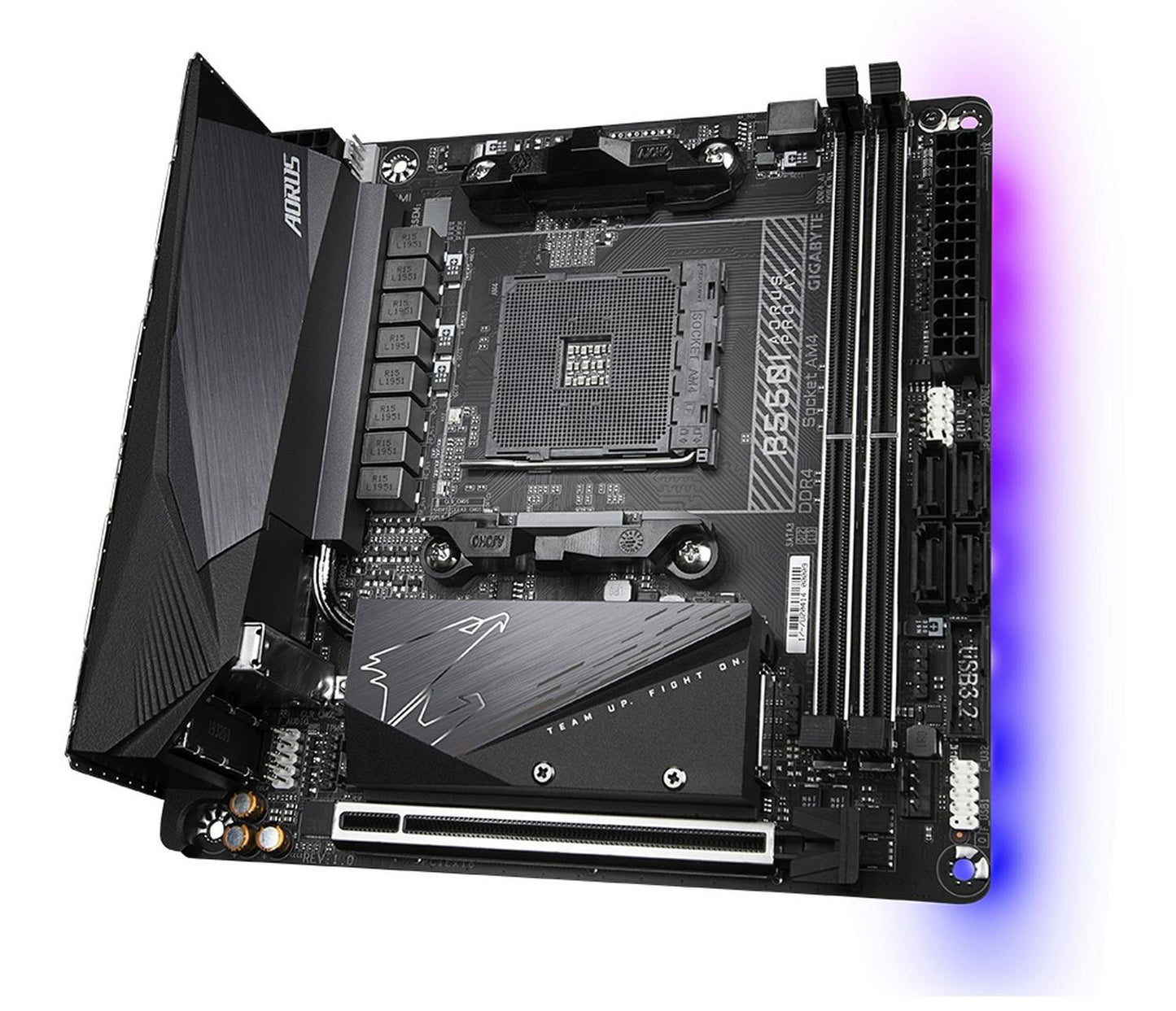 Tarjeta Madre AORUS Mini-ITX B550I AORUS PRO AX, S-AM4, AMD B550, HDMI, 6GB DDR4 para AMD ― Requiere Actualización de BIOS para la Serie Ryzen 5000