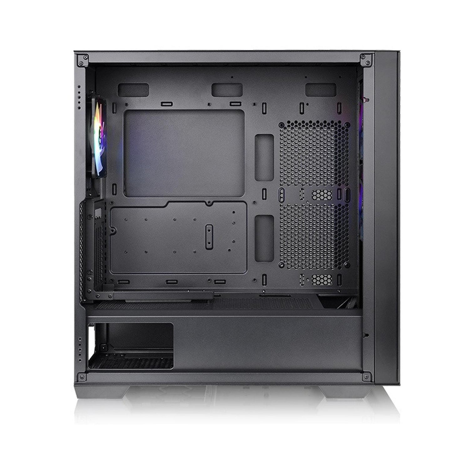 Gabinete Thermaltake Divider 370 TG ARGB con Ventana, Midi-Tower, ATX/Micro-ATX/Mini-ITX, USB 3.0, sin Fuente, 3 Ventiladores ARGB Instalados, Negro