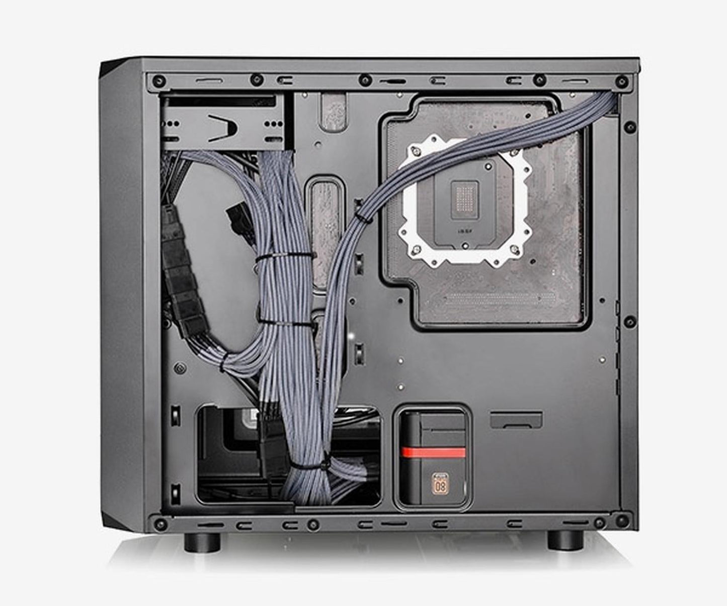 Gabinete Thermaltake Versa H15 con Ventana, Micro Tower, micro ATX/Mini-ITX, USB 2.0/3.2, sin Fuente, Negro