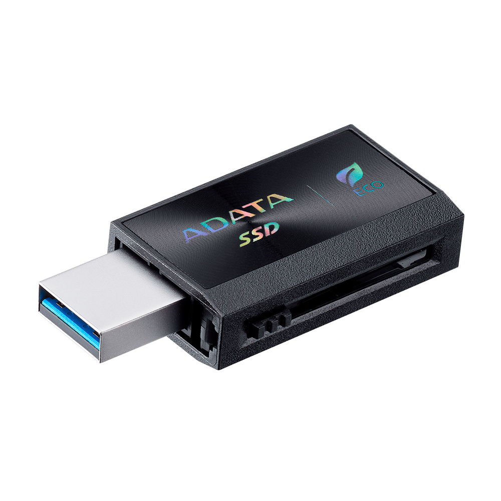 Unidad de Estado Sólido - ADATA SC730 512GB | SSD Externo | Conector Retráctil | Verde Cactus