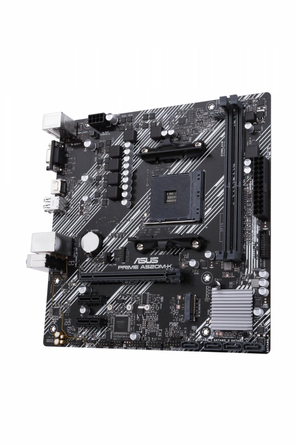 Tarjeta Madre ASUS micro ATX PRIME A520M-K, S-AM4, AMD A520, HDMI, 64GB DDR4 para AMD ― No es Compatible con Ryzen 5 3400G y Ryzen 3 3200G
