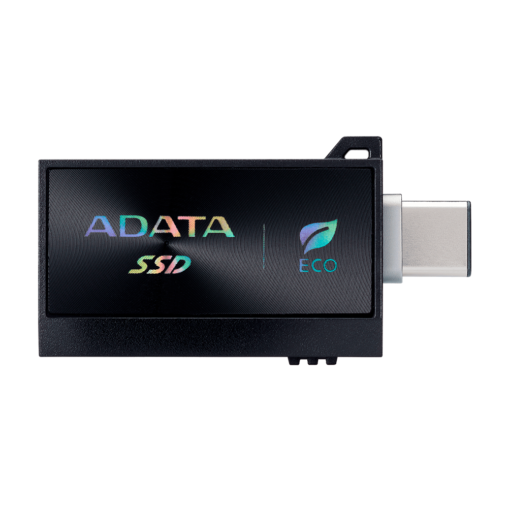 Unidad de Estado Sólido - ADATA SC730 512GB | SSD Externo | Conector Retráctil | Verde Cactus