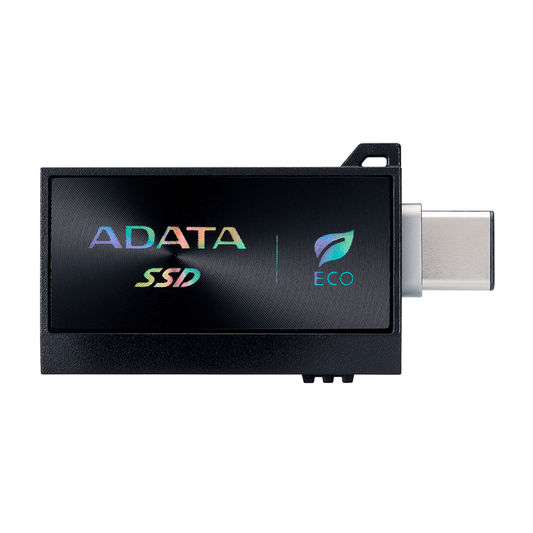 Unidad de Estado Sólido - ADATA SC730 512GB | SSD Externo | Conector Retráctil | Verde Cactus