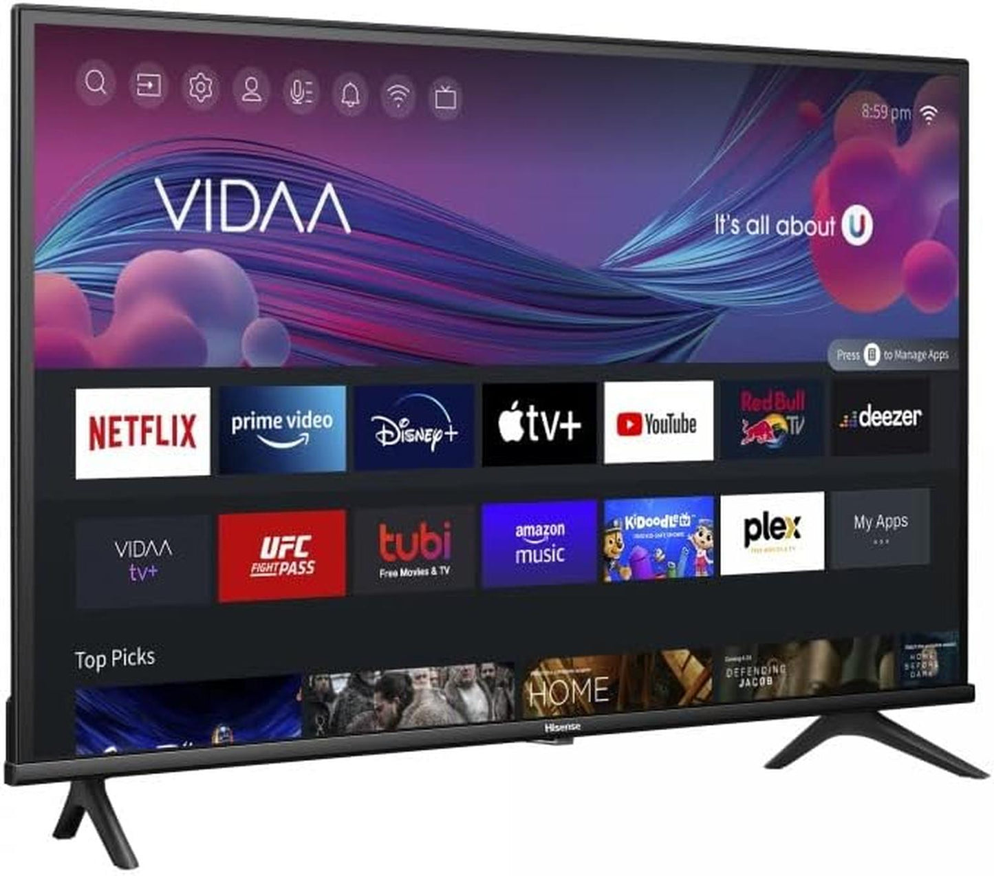 Hisense Smart TV LED 40A4HV 40", Full HD, Negro