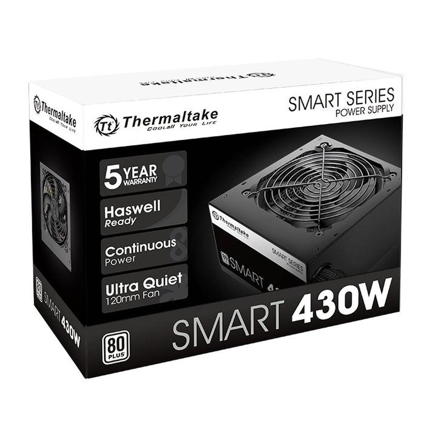 Fuente de Poder Thermaltake SMART 430W 80 PLUS ATX, 120mm, 430W