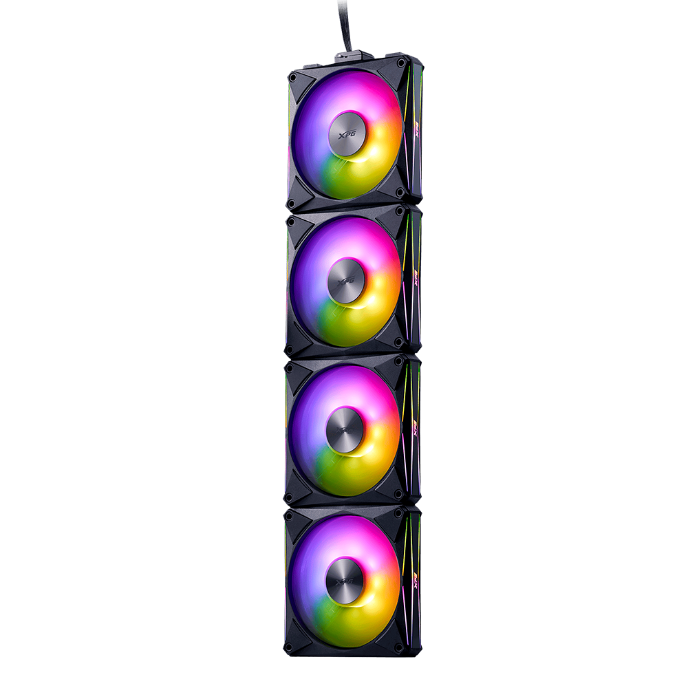 Kit de Ventiladores - XPG HURRICANE MAG 120 | 120mm | Pack de 4 | PWM ARGB | Negro